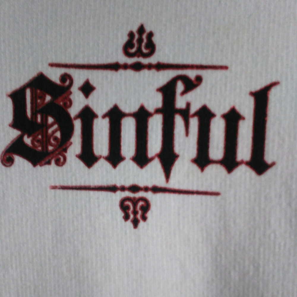 Sinful Rare Rhinestone Wings White Cotton Hoodie - Picture 6 of 10